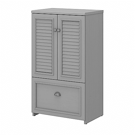 Bush Furniture Fairview Shoe 16"D Vertical File Cabinet With Doors, Cape Cod Gray, Delivery