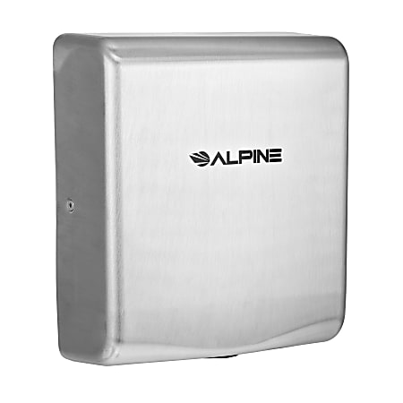 Alpine Industries Willow 120 Volt Steel Electric Commercial Stainless Steel Automatic Touchless Hand Dryer