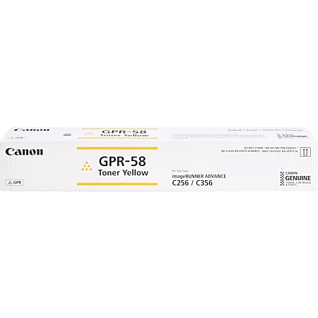 Canon® GPR-58 Yellow High Yield Toner Cartridge, 2185C003