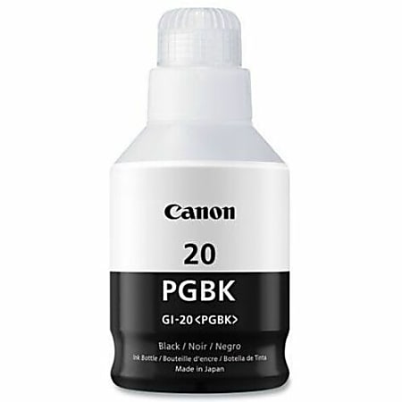 Canon Inkjet Ink Bottle GI-20 - Inkjet - Pigment Black - 1 Each