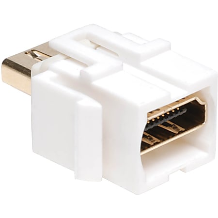 Tripp Lite HDMI Keystone Jack Snap-in Insert Module Coupler Female / Female - 1 x HDMI Digital Audio/Video Female - 1 x HDMI Digital Audio/Video Female - Gold Connector - White