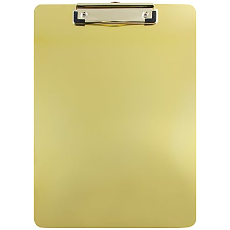 JAM Paper® Aluminum Clipboard, 9" x 12-1/2", Gold