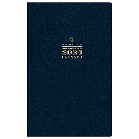 2026 Blue Sky Day Designer Weekly/Monthly Planner, 5&rdquo; x 8", Navy, January To December, 155634