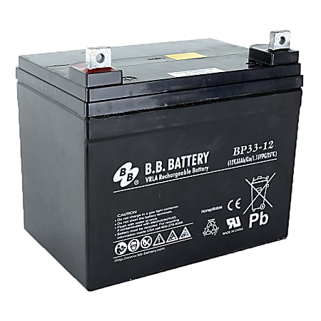 B & B BP Series Battery, BP33-12, B-SLA1233