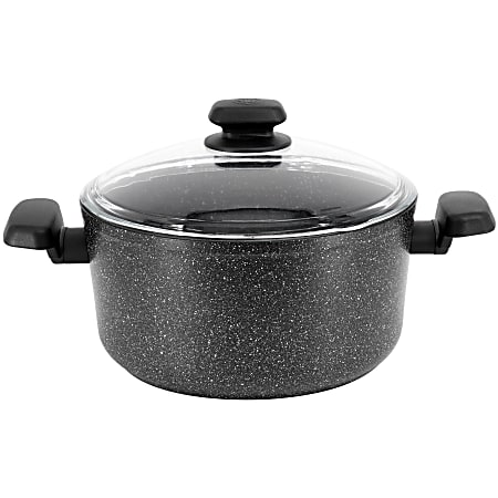 Korkmaz Ornella 2-Piece Aluminum Nonstick Casserole Dish With Lid, 8 Liter, Black