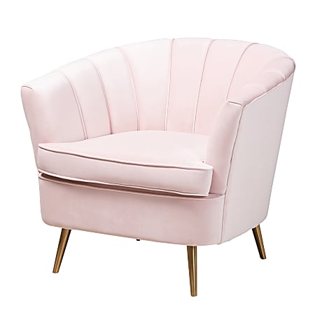 Baxton Studio 9789 Accent Chair, Light Pink