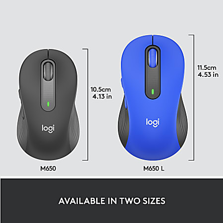 LOGITECH M650MW: Wireless Mouse, Logi Bolt - Bluetooth, M650 Medium, white  at reichelt elektronik