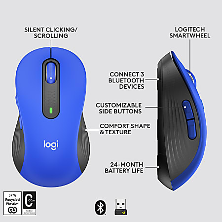 New Logitech Signature M650 M650L Bluetooth Wireless Mouse Silent