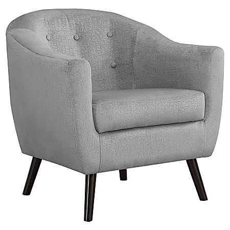 Monarch Specialties Mosaic Velvet Fabric Accent Chair, Gray/Black