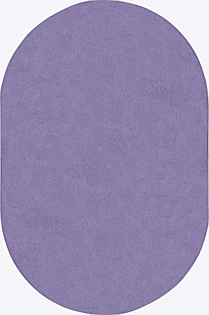 Joy Carpets® Kids' Essentials Oval Area Rug, Just Kidding™, 7-1/2' x 12', Very Violet