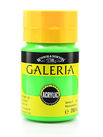 Winsor & Newton Galeria Flow Formula Acrylic Colors, 250 mL, Permanent Green Light, 483, Pack Of 2