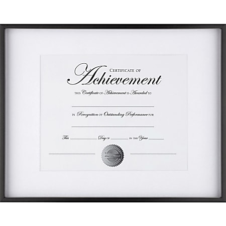 DAX Contemporary Border Document Frame - Holds 11" x 14" Insert - Rectangle - Horizontal, Vertical - 1 Each - Black