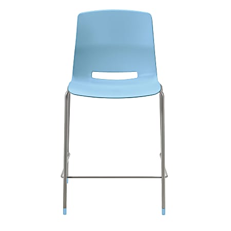 KFI Studios Imme Stacking Bar Stool, 39"H, Sky Blue/Silver