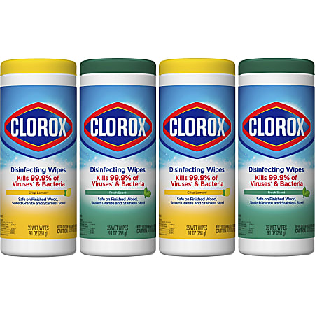 Clorox Disinfecting Wipes Value Pack, Bleach-Free Cleaning Wipes - Ready-To-Use Wipe - Citrus Blend, Fresh Scent - 35 / Tub - 12 / Carton - White