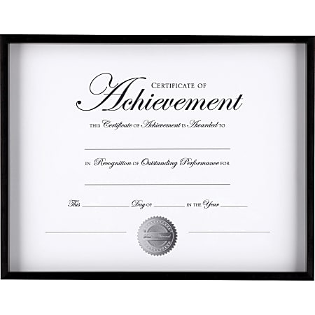 DAX Contemporary Document Frame - 11.60" x 9.10" Frame Size - Holds 8.50" x 11" Insert - Rectangle - Horizontal, Vertical - 1 Each - Black
