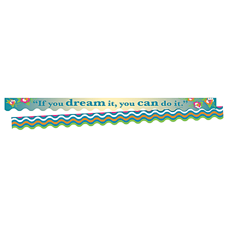 Barker Creek Scalloped-Edge Border Strips, 2 1/4" x 36", You Can Do It, Pre-K To College, Pack Of 26