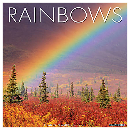 Willow Creek Press Scenic Monthly Wall Calendar, 12" x 12", Rainbows, January To December 2022