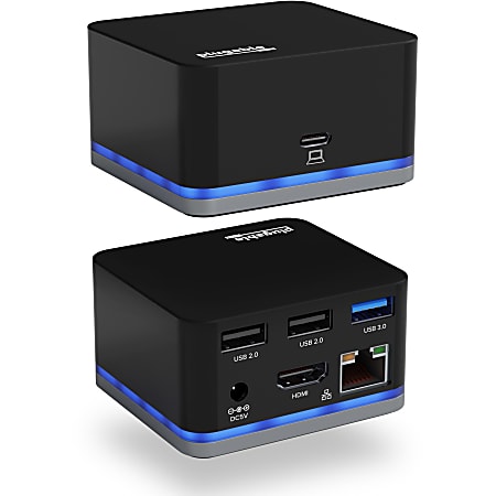 Plugable USB C Cube - Mini Docking Station, Compatible with Thunderbolt 3 Ports and Specific USB-C Systems - (No Host Charging, Connect 1x HDMI up to 4K @30Hz Monitor, Ethernet, 3x USB Ports), Driverless
