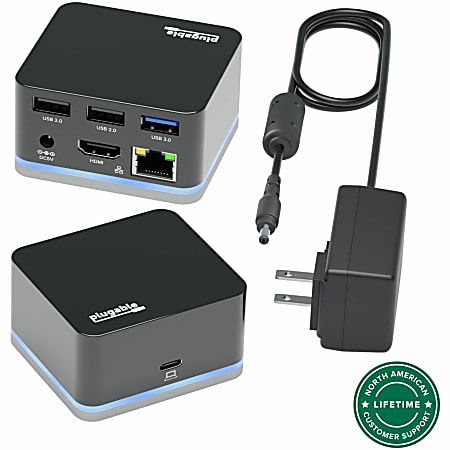 Plugable USB C Cube - Mini Docking Station, Compatible with Thunderbolt 3 Ports and Specific USB-C Systems - UDCUBE