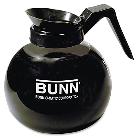 Bunn 12-Cup Commercial Glass Decanter, Black Handle, 42400.0101