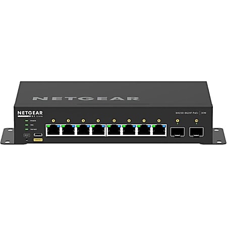 Netgear AV Line M4250 GSM4210PX Ethernet Switch - 8 Ports - Manageable - 10 Gigabit Ethernet - 10GBas - GSM4210PX100NAS