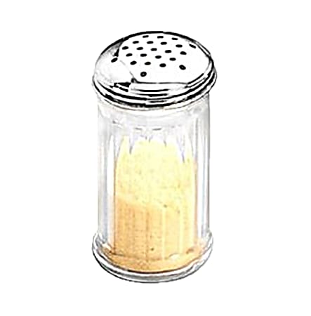 American Metalcraft SAN Fluted Cheese Shaker With Top, 12 Oz, Clear