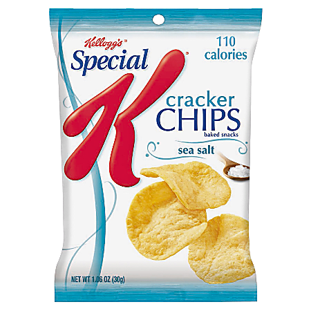 Special K® Cracker Chips, Sea Salt, 1.06 Oz Pouch, Box Of 6
