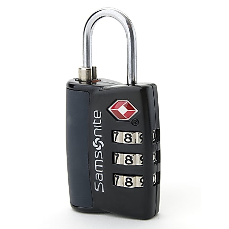 Samsonite® Travel Sentry® 3-Dial Combination Lock, Black