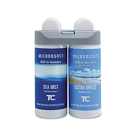 Rubbermaid® Microburst® Duet Refills, Ocean Breeze/Sea Mist, Carton Of 4