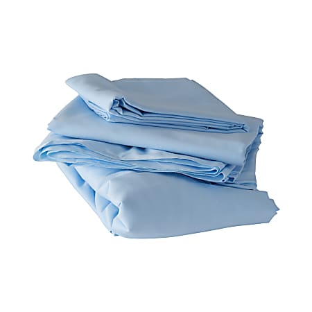 DMI® Hospital Bed Sheet Set, 6"H x 36"W x 80"D, Blue