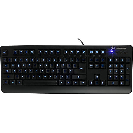 IOGEAR Kaliber Gaming IKON Gaming Keyboard - Cable Connectivity - USB 2.0 Interface - English, French - PC - Membrane Keyswitch - Black