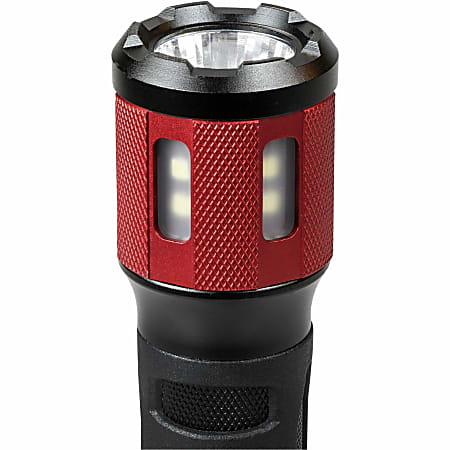 Dorcy Ultra HD Series Twist Flashlight - 360 lm Lumen - 3 x AAA - Battery - Impact Resistant - Black, Red