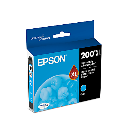 Epson® 200XL DuraBrite® Ultra High-Yield Cyan Ink Cartridge, T200XL220-S