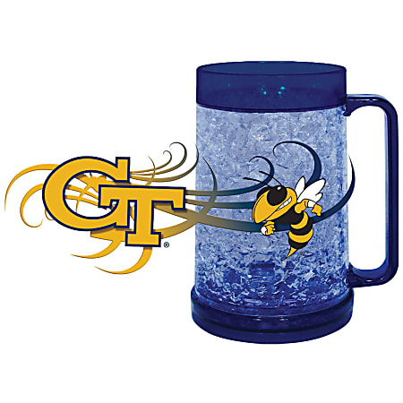 Hunter NCAA Freezer Mug, Georgia Tech Yellow Jackets, 16 Oz, Blue