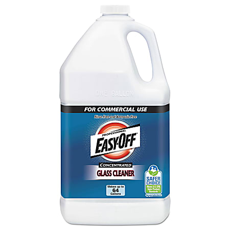 EASY-OFF® Professional Glass Cleaner Concentrate, Unscented, 128 Oz, Carton Of 2 Bottles