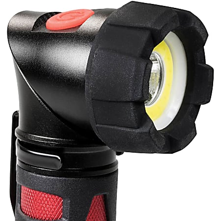Dorcy Ultra HD Series COB Swivel Flashlight - LED - 320 lm Lumen - 3 x AAA - Battery - Metal - Impact Resistant - Black, Red