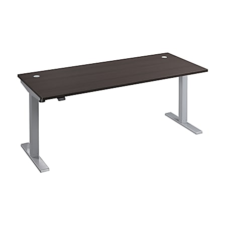 Move 40 Series by Bush Business Furniture Electric Height-Adjustable Standing Desk, 72" x 30", Storm Gray/Cool Gray Metallic, Standard Delivery