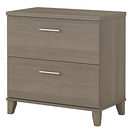 Bush Business Furniture Somerset 29-9/16"W x 21-13/16"D Lateral 2-Drawer File Cabinet, Ash Gray, Standard Delivery