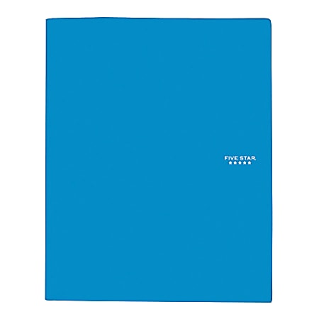 Five Star® Stay-Put Pocket & Prong Folder, 3 Fasteners, Letter Size, Assorted Colors (No Color Choice)