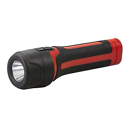 LifeGear 330-Lumen Stormproof Path Light with Safety Whistle, Black/Red, BA38-60634-RED