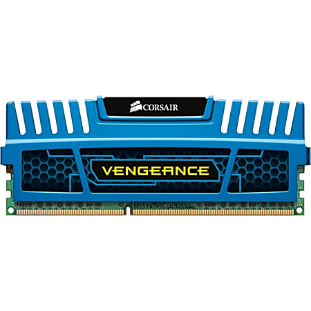 Corsair Vengeance CMZ8GX3M2A1600C9B 8GB DDR3 SDRAM Memory Module Kit - For Desktop PC - 8 GB (2 x 4GB) - DDR3-1600/PC3-12800 DDR3 SDRAM - 1600 MHz - CL9 - 1.50 V - Unbuffered - 240-pin - DIMM - Lifetime Warranty