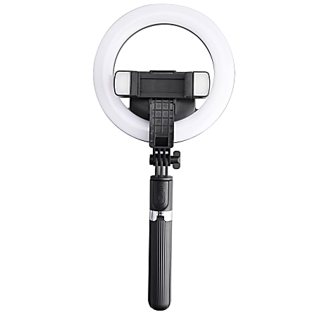 Monster Cable LED Ring Light Selfie Stick 7 White - Office Depot