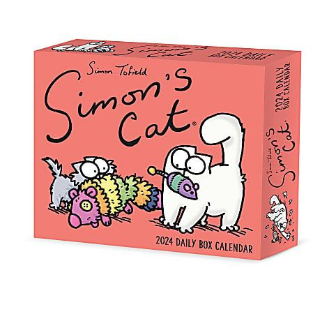 2024 Willow Creek Press Page-A-Day Daily Desk Calendar, 5" x 6", Simon's Cat Comic, January To December