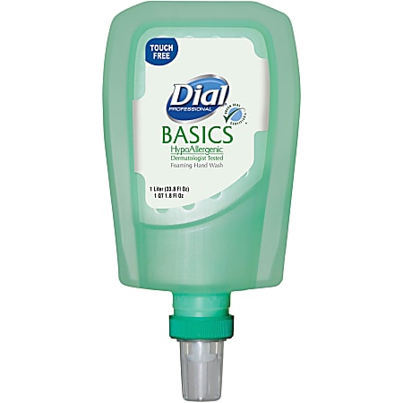 Dial FIT Refill Basics Foam Handwash - Honeysuckle Scent - 33.8 fl oz (1000 mL) - Hand - Green - 3 / Carton