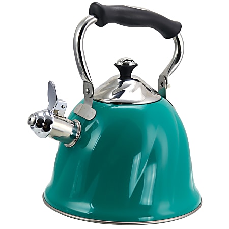 KENMORE 1.5 Quart 6-Cup Enamel on Steel Whistling Tea Kettle in