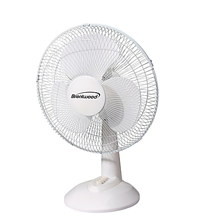 Optimus Kool Zone Oscillating Desk Fan, 21"H x 16"W x 16"D, White