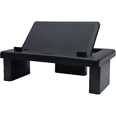 DAC Stax Height and Angle Adjustable Convertible Monitor/Laptop/Printer Stand - 66 lb Load Capacity - 4.8" Height x 11" Width - Black