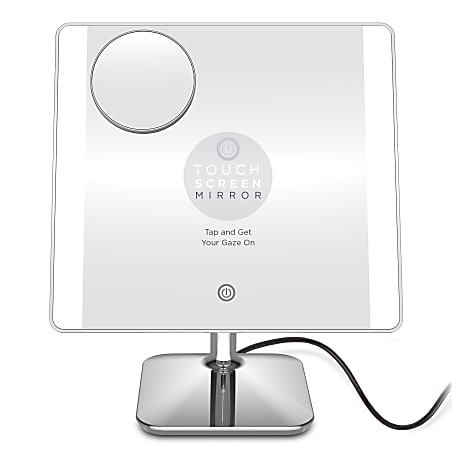 Conair® Social Media Lighted Makeup Mirror, 13-3/4”H x 13-3/4”W x 1”D, White