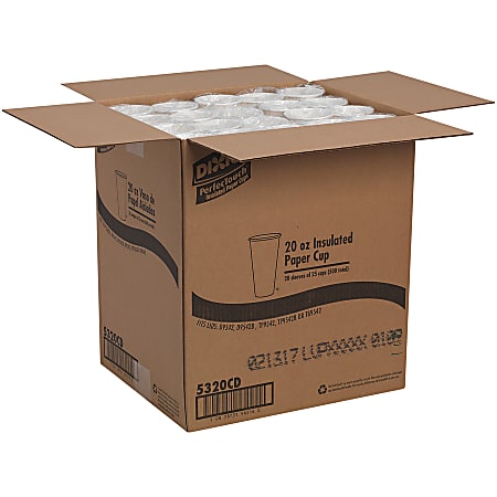 Dixie PerfecTouch Insulated Paper Hot Coffee Cups by GP Pro 25 Pack 20  Carton White Green Brown Paper Hot Drink - Office Depot