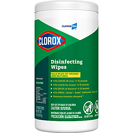 Clorox Disinfecting Wipes 7 x 8 Fresh Scent Pack Of 75 Wipes - Office Depot